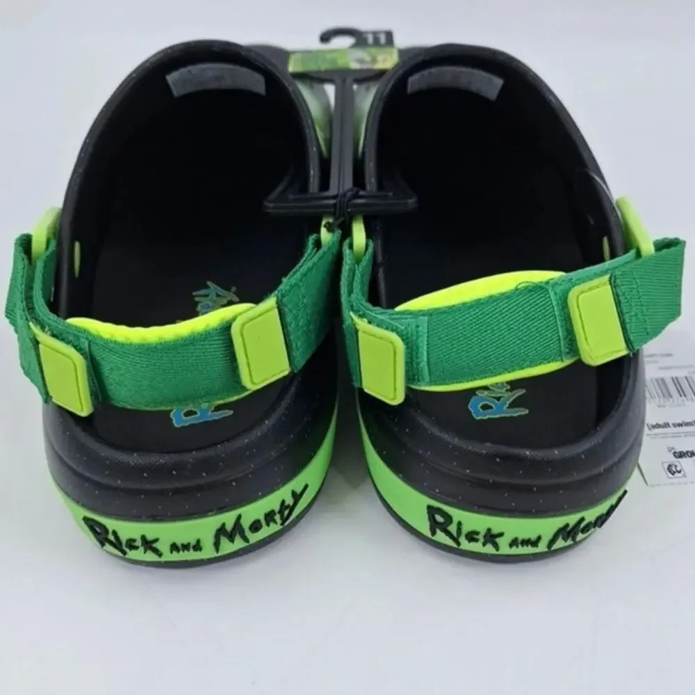 Adult Swim Rick and Morty crocs Style Slip On Clogs Size 11 Ground Up New